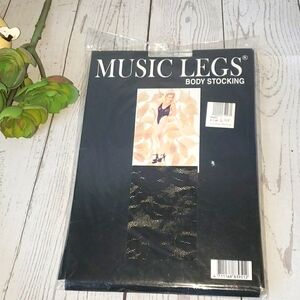 Music Legs Body Stocking NWT